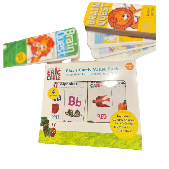 Pre K & K learning bundle of Eric Carle Flash Card Sets & 2 ask & answer flips - Picture 2 of 14